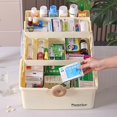 thumbnail image 4 of Compact Transparent Home Medicine Organizer: Multi-Layer Mini First Aid Storage Box with Large Capacity, Child-Friendly Design, Durable Plastic Construction for Emergency & Daily Medication, 4 of 6