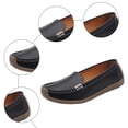 thumbnail image 7 of Penny Loafers for Women Thick Soft Sole Nonslip Driving Shoes Comfortable Casual Slip on Walking Shoes Moccasins Black Size 9, 7 of 7