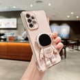 thumbnail image 4 of Compatible with Samsung Galaxy A53 Electroplated Case Women Girls Cute Plating Astronaut Hidden Stand Case Camera Lens Protection Soft Case for Samsung Galaxy A53 5G 6.5 inch (Pink), 4 of 9