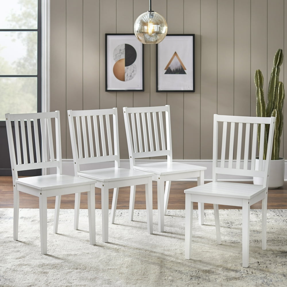 TMS Shaker Dining Chair, Set of 4, White