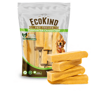 EcoKind Yak Milk Dog Chews for Large Dogs, Yak Stick Dog Treats, Himalayan Dog Chews, 5 Pack, 18 oz Bag