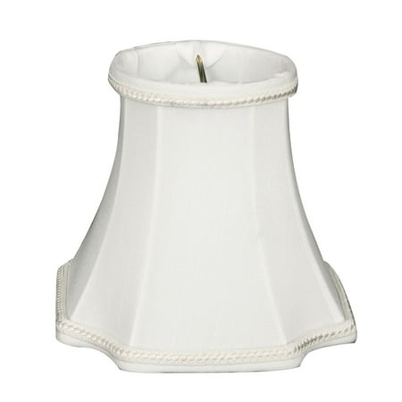 

Royal Designs Inc. Decorative Inverted Corner Trim Bell Chandelier Shade CS-714WH White 3 x 5 x 4.5