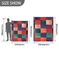 thumbnail image 6 of Yayeee Throw Blanket for Couch Soft Warm 50" x 60" Sofa Chair Bed Decoration, Red and Purple Plaid Pattern, 6 of 7
