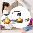 thumbnail image 6 of 5 Pieces Pretend Play Campfire Outdoor Toddler Toys Miniature Set with Pot and Stump for 1:12 Dollhouse, 6 of 9