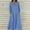 Blue, variant on Muscularfit Winter Dress with Pocket Button Loose Dresses 3/4 Sleeve V-Neck Maxi Women's Wear to Work Dresses