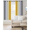 thumbnail image 2 of Orange Grey White Blackout Curtains 45 Inches Long for Bedroom, Farmhouse Ombre Color Modern Simple Thermal Insulated Room Darkening Black Out Window Curtain Panels Grommet Drapes for Living Room, 2 of 8