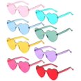 thumbnail image 1 of 8 pares de gafas de sol con forma de corazón, novedosas gafas de sol para fiestas, creativas y divertidas gafas de sol hippies, 1 of 5
