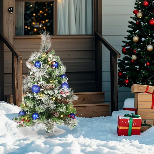 Christmas Decorations Artificial flowers 76Cm Christmas Tree With Is Inserted With Thick And Even Artificial And With Powder Which Perfectly Replicates The Household accessories