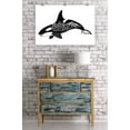 thumbnail image 2 of Orca and Seattle Skyline, Double Exposure (24x36 Giclee Gallery Art Print, Vivid Textured Wall Decor), 2 of 3