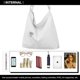 thumbnail image 3 of Hobo Bag, Women's Canvas Handbag Crossbody Bag Beach Bag Simple Shoulder Bag Ladies Large Cotton Tote Handbag Girls Shopping Bag for Travel Daily Use, 3 of 4