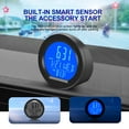 thumbnail image 4 of Solar-Powered Car Clock With Thermometer - Digital LCD Display Shows Time, Date, Weekday & Temperature For Dashboard, Auto Stick-On Design,Solar Clock, 4 of 6