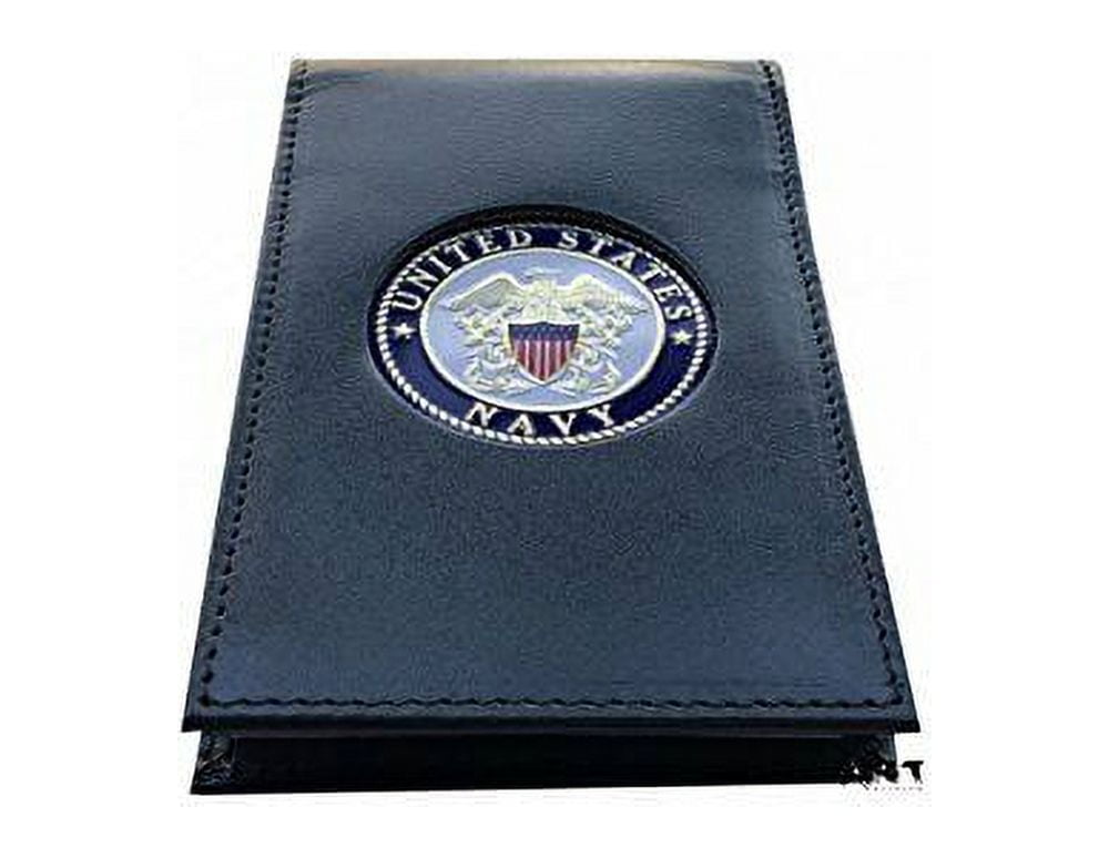 The Official Writing Pad, US NAVY Spiral Notebook Case with Medallion - 3" x 5"