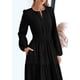 thumbnail image 5 of Vestido PRETTYGARDEN 2025 Maxi Cuello en V Manga Larga Negro Talle L, 5 of 7