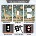 thumbnail image 3 of Yayeee Toggle Light Switch Wall Plate 1-Gang 4.5"x2.7" Home Decorative Outlet Cover, Dinosaur with Stars, 3 of 7