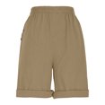 thumbnail image 5 of snilers Womens Wide Leg Shorts Summer Beach Casual Short Pants Loose Knee Length Sweatpants Elastic Waist Trousers, 5 of 5