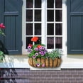 thumbnail image 2 of 2 Pack Trough Coco Replacement Liner,Half Moon Hanging Basket Coconuts Trough Planter, Coconut Coir Planter for Window Box Garden Flower Vegetables Pot Fence Flower Baskets (48inch), 2 of 8