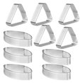 thumbnail image 2 of 20 moldes para pasteles con forma de barco y anillo de acero inoxidable de tres esquinas, herramientas para hornear, anillo perforado para mousse y pasteles, 2 of 5