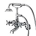 thumbnail image 3 of Sumerain Clawfoot Tub Faucet,3-Inch to 9-Inch Wall Mount Tub Faucets with Hand Shower Chrome Finish, 3 of 4