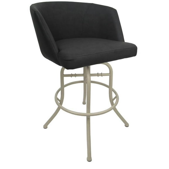 Swivel Tilt Metal Bar Stool 30" Joey - Moonstone - Beige