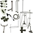 thumbnail image 1 of Vintage High Rise Gooseneck Clawfoot Tub & Shower Package with Porcelain Lever Handles, Oil Rubbed Bronze, 1 of 1