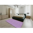 thumbnail image 5 of Ahgly Company Machine Washable Indoor Round Transitional Violet Purple Area Rugs, 7' Round, 5 of 7