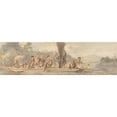 thumbnail image 3 of Paul Sandby 18x8 Black Modern Framed Museum Art Print Titled - River Ferry with Many Passengers and Animals, 3 of 5