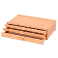 thumbnail image 3 of Organizador de suministros de arte, organizador de pinceles, caja de soporte de pintura de crayón de madera portátil multiusos, caja de almacenamiento, 3 of 8