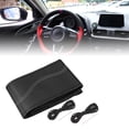 thumbnail image 2 of Funda universal para volante de coche, de piel sintética, color negro, 38cm de diámetro, con aguja e hilo blancos, paquete de 3, 2 of 7