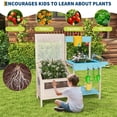 thumbnail image 5 of Outdoor Wooden Mud Kitchen Playset for Kids Ages 3+ – Includes Potting Bench with Garden Bed, Clear Planter Box, Removable Sink & Faucet, Gardening Tools & Storage Shelf, 5 of 6
