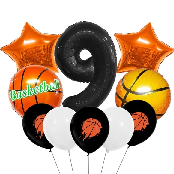 ISTOVO Set de 11 Globos de Baloncesto para Fiesta de 9º Cumpleaños