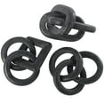 thumbnail image 5 of 9", 9", 13"W Black Marble 3 Link Chain Sculpture with Various Shapes and Sizes, by DecMode (3 Count), 5 of 7