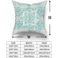 thumbnail image 5 of Aqua Turquoise Gray Ethnic Boho Throw Pillow Covers 18X18 Inch Set of 2 Bohemian Carpet Vintage Pillow Cases Grey Floral Pillow Cover Farmhouse Home Decor for Sofa Couch Porch Outdoor, 5 of 6