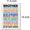 thumbnail image 2 of Brother Print Home Boys Room Decor Brother Painting Painting Art, Dining Room Wall Decor Ideas, Art Deco to Hang Foster Big Brother Gift Frameless 12x16inch, 2 of 5