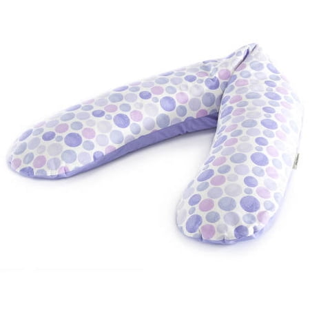 Theraline Original Maternity and Nursing Pillow, Purple Water Dots