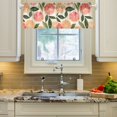 thumbnail image 2 of Yayeee Kitchen Valance Rod Pocket 54" x 18" Living Room Window Curtain, Watercolor Grapefruit, 2 of 6