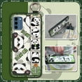 thumbnail image 6 of LYM-Phone Case For Nokia C300 4G, Fashion Design Wrist Strap Back Cover Panda Ring Waterproof Silicone Soft case Phone Holder Durable Wristband Kickstand Lanyard Shockproof Anti-dust, 6 of 9