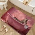 thumbnail image 5 of 1pc A zebra in a pink bathtub Absorbent Non-Slip Bathroom Thickened Flannel Rug Decor,Soft,Quick Drying,Suitable For Indoor/outdoor Use,Bathrooms,Bedrooms,Kitchens,Terrace,Laundry Rooms,16"x24", 5 of 9