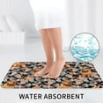 thumbnail image 6 of Bathroom Rugs Sets 3 Piece - Capybara Flower Orange Absorbent Non Slip Bath Mats, U-Shape Toilet Lid Cover, Contour Mat, Soft Washable Shower Mats Bath Rug Mat for Bathroom Tub Toilet, 6 of 7