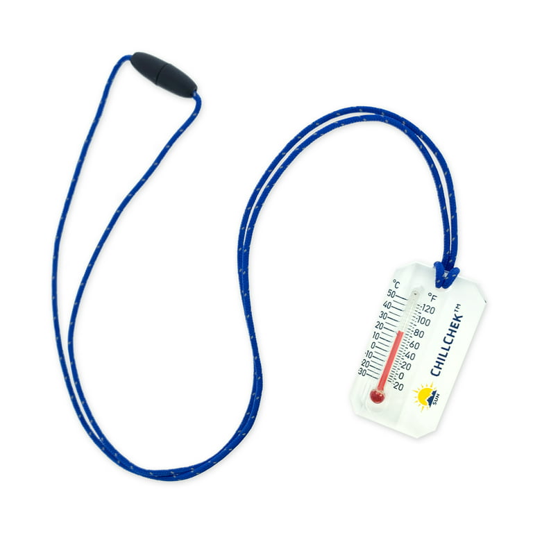 Sun Company ChillChek - Waterproof Thermometer with Breakaway Lanyard |  Water Proof Temperature Gauge for Swimming, Diving, Snorkeling, Fishing, or