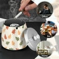 thumbnail image 4 of Yayeee Ashtray with Lid for Cigarette Smokeless Stainless Steel Home Ash Holder, Green Autumn Leaves, 4 of 7
