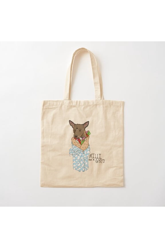 Milli In A Gyro Canvas Tote Bags, Reusable Shopping Bag