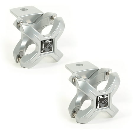 Rugged Ridge 11031.11 X-Clamp, Silver, Pair, 1.25-2.0 Inches