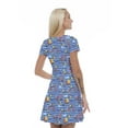 thumbnail image 2 of Women’s A Line Nautical Summer Dress, Retro Triangle Arrangement, Cross Wrap V Neck, 6 Sizes, by Ambesonne, 2 of 2