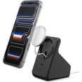 thumbnail image 2 of PYAN-MagFit-Stand Designed for MagSafe Charger (25W) Stand Holder Case for Desk Nightstand Premium Silicone Compatible with 17/16/15/14/13/12 Series (Charger Not Included) - Black, 2 of 3