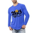thumbnail image 1 of Blusas y camisas de manga larga con cuello redondo para hombre, ropa deportiva para el hogar, pijamas, camisetas de color liso, blusa deportiva para hombre, poliéster, 1 of 5