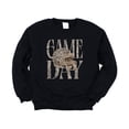 thumbnail image 4 of Game Day Camo Football Crewneck Sweatshirt for Men and Women, Black Sweatshirt, S, 4 of 8