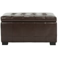 thumbnail image 5 of SAFAVIEH Small Manhattan Rustic Tufted Storage Bench, Cordovan, 5 of 11