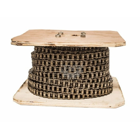

Jeremywell 40NP Nickel Plated Roller Chain 100ft (2400 Links) with 10 Master Links Heat Treated Corrosion Resistant Eliminates stress cracking unwanted wear and easy corrosion