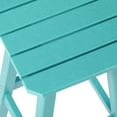 thumbnail image 5 of Costaelm Paradise 29" Outdoor Patio HDPE Square Backless Bar Stool, Turquoise, 5 of 8