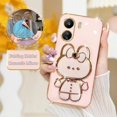 thumbnail image 3 of Redmi13c Mirror Plating Fold Holder Case On For Xiaomi Redmi 13c 4g 12c 12 10 9 10a 10c 9a 9c 9t A1 A2 Plus Silicone Stand Cover, 3 of 4